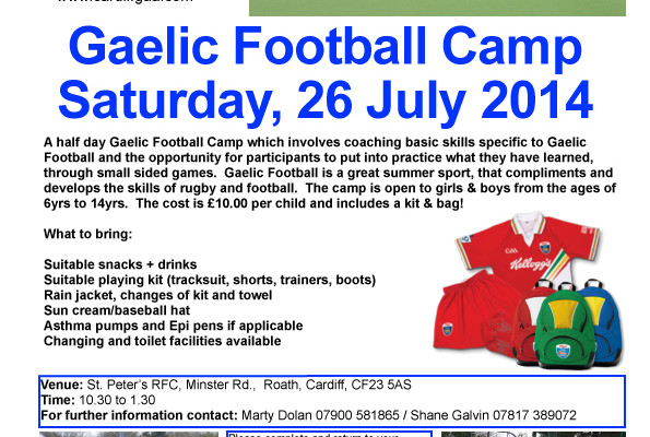 Cardiff Gaelic Football Camp